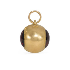 Antique gold and garnet ball pendant, John Brogden