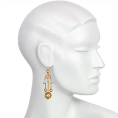 Antique gold girandole earrings