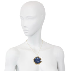 Oversized antique gold and crystal locket