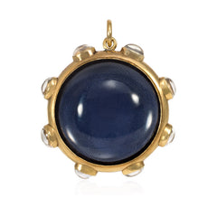 Oversized antique gold and crystal locket