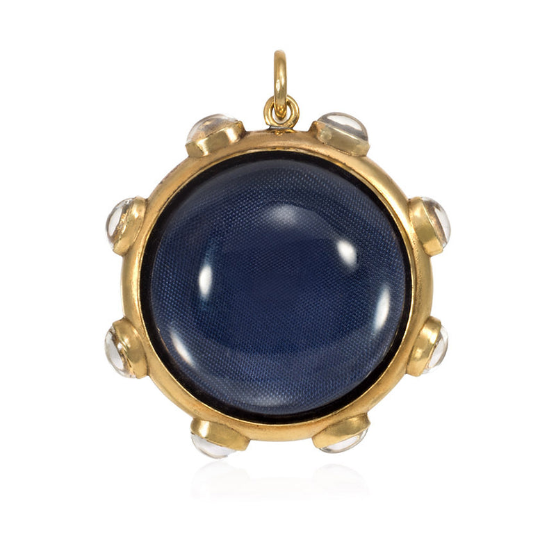 Oversized antique gold and crystal locket