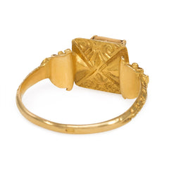 Antique gold and emerald Renaissance style ring