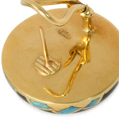 Gold, black jade, and opal earrings, Angela Cummings for Tiffany