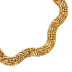 Undulating gold necklace, France