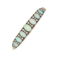 Antique opal and diamond bracelet, England