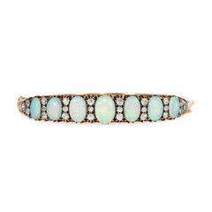 Antique opal and diamond bracelet, England