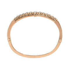 Convertible antique gold and diamond bangle/haircomb/brooch