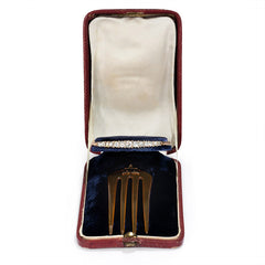 Convertible antique gold and diamond bangle/haircomb/brooch