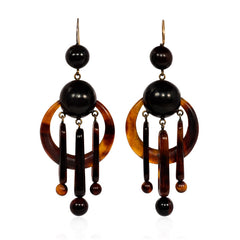 Victorian tortoise shell earrings