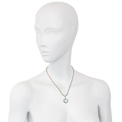 Antique turquoise and moonstone necklace