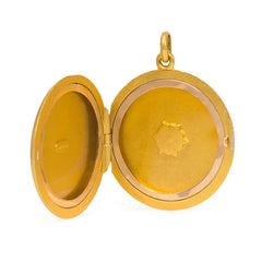 Antique circular gold locket