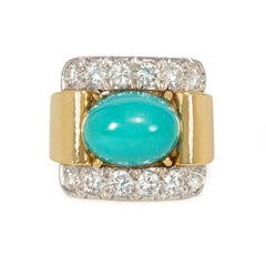 Turquoise and diamond ring, David Webb