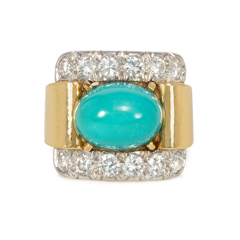 Turquoise and diamond ring, David Webb
