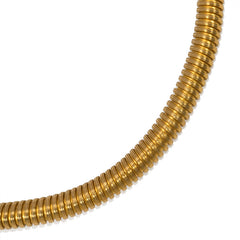 Antique gold gaspipe necklace