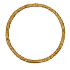 Antique gold gaspipe necklace