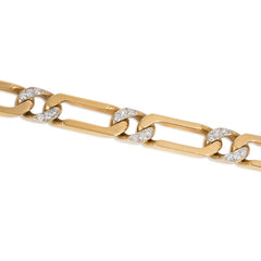 Gold and diamond curblink bracelet. Van Cleef & Arpels