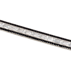 Art Deco white topaz and onyx bracelet, Oscar Heyman