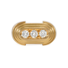 Retro style gold and diamond ring, Hermès