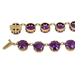 Antique graduated amethyst necklace