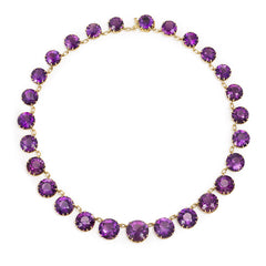Antique graduated amethyst necklace