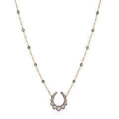Antique diamond horseshoe pendant