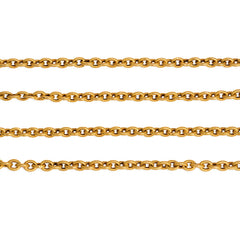 Antique gold reeded longchain, France