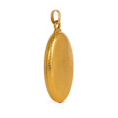 Antique gold pendant mirror