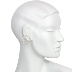 Art Deco front-to-back bypass hoop earrings