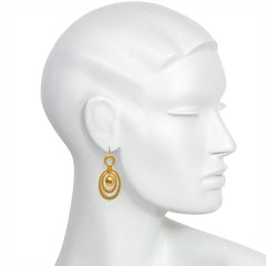 Antique concentric hoop earrings