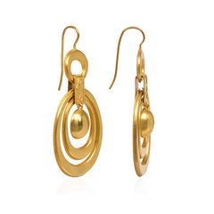 Antique concentric hoop earrings