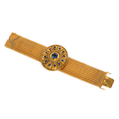 Antique French convertible gold and sapphire bracelet