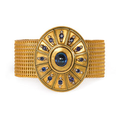 Antique French convertible gold and sapphire bracelet