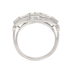 Art Deco trapezoid diamond ring