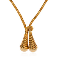 Retro gold overlapping lariat, Austro-Hungary