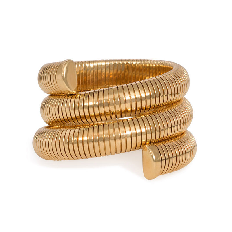 Retro gold gas pipe bracelet