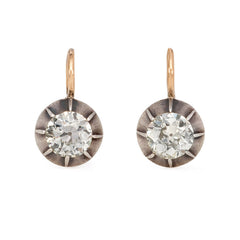 Antique diamond earrings, Austro-Hungary