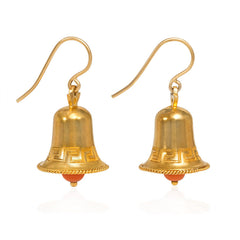 Antique coral bell earrings, in 15k.