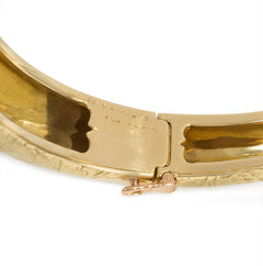 Gold and diamond modernist bangle, Oscar Heyman
