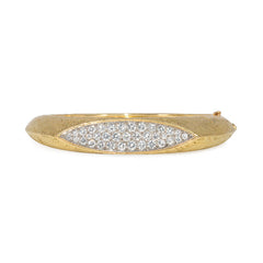 Gold and diamond modernist bangle, Oscar Heyman