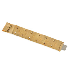 Woven gold and lace gem-set bracelet, Lotos
