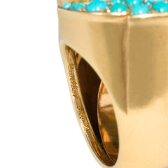 Retro turquoise and amethyst ring. Cartier, Paris