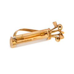 Retro gold golf bag brooch. Cartier, Paris