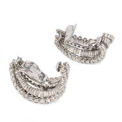 Retro diamond hoop earrings. Tiffany