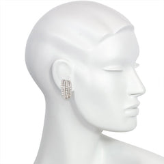 Retro diamond hoop earrings. Tiffany