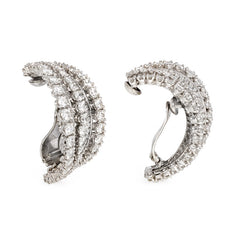 Retro diamond hoop earrings. Tiffany