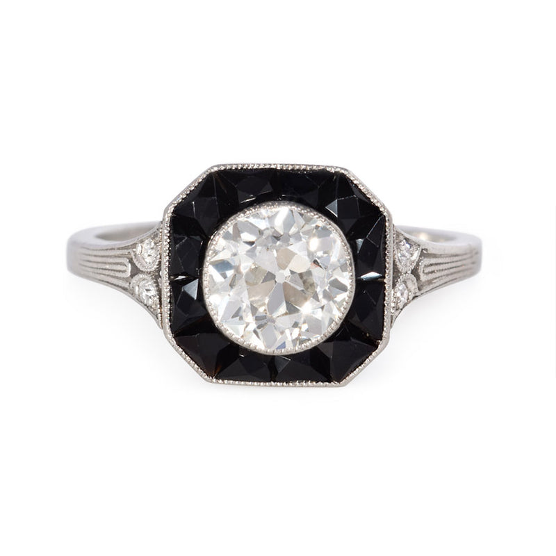 Art Deco onyx and diamond ring, Marcus & Co.