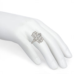 Art Deco vertical diamond plaque ring.