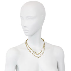 Gold geometric link chain