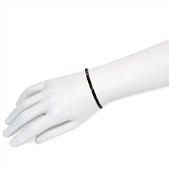 Art Deco onyx line bracelet