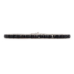 Art Deco onyx line bracelet
